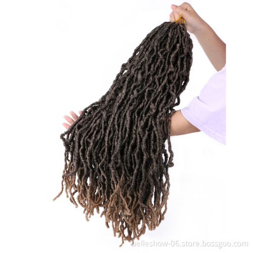 Hot sell Synthetic Hair For Crochet Braid  Faux Dreadlocks Extension Locs crochet hair 24 inch Soft Faux Locs